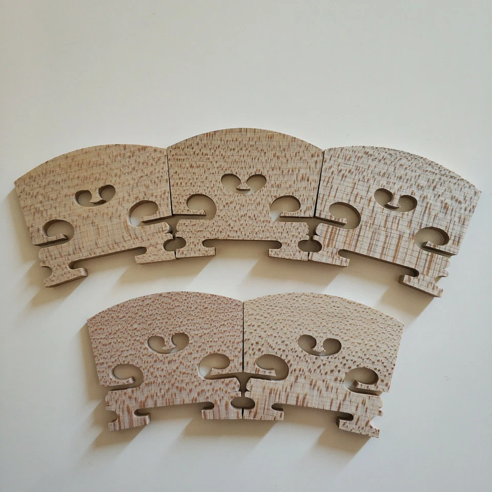 5x 4/4 Violin Bridge String Accessory Great Sound Natural European Wood Maple - Image 2 of 2