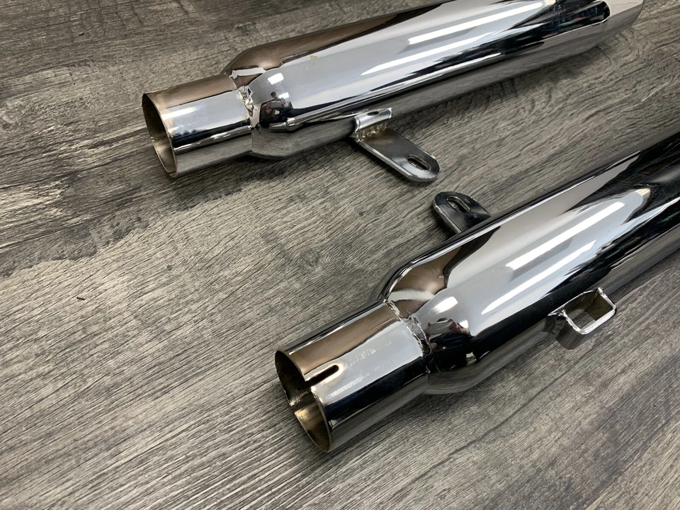 Silenciador MAC Yamaha 1986 1987 XJ700 700 Maxim cromo T/T tubos deslizables * Foto 2 de 4