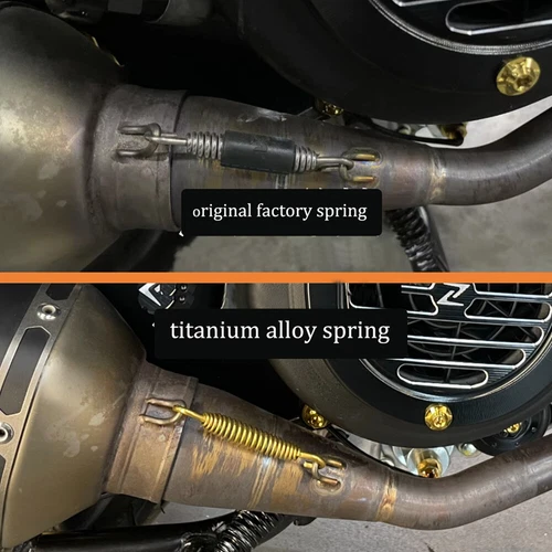4 Stück Motorrad Auspuff Verbindungsfedern Verbindungsrohr Titanlegierung Federn Haken - Bild 3 von 18