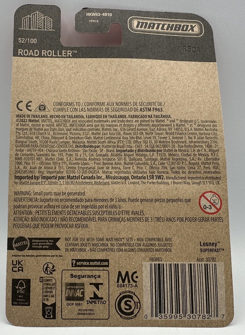 Matchbox Road Roller 70 Years Designed For A Lifetime Mattel Brand New 2022