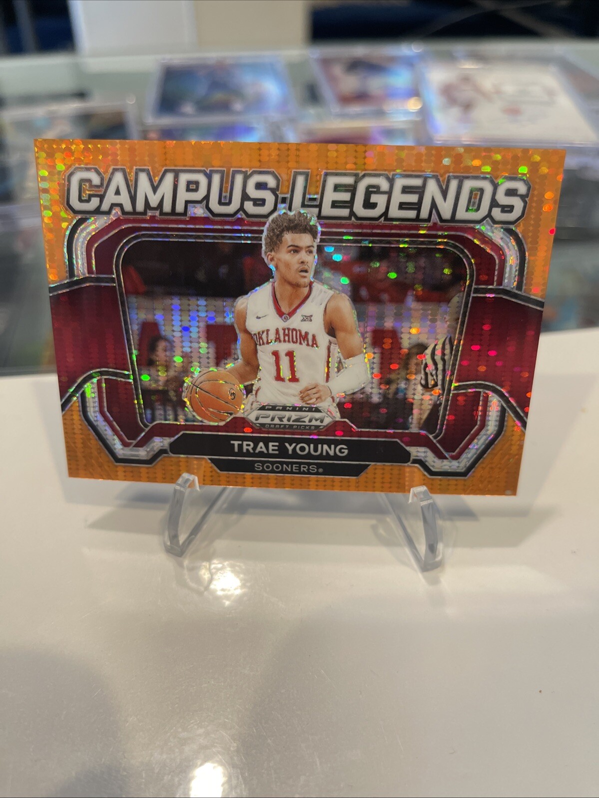 2024 Prizm Draft Picks Trae Young Orange Pulsar /49 Campus Legends 🔥 Hawks