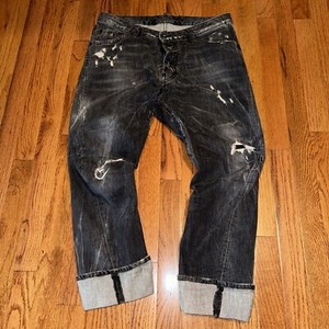 Dsquared2 Men's Black Gray Distressed Jeans