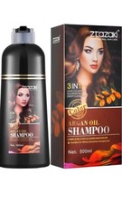 Instant Gray Hair Color Shampoo - 3-in-1 Herbal Hair Dye for Easy Coloring Brown