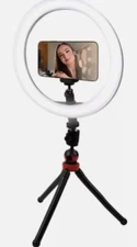 Vivitar 10-Inch Streaming Essentials LED Ring Light with Spider Tripod and Phone