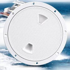 ABS 8 inch Marine Deck Plate Access Hatch White Round Deck Hatch Cover