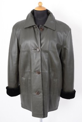 US590 BRAND NEW REAL GENUINE LEATHER JACKET Size L - ECHT LEDER Jacke