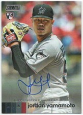 2020 Topps Stadium Club JORDAN YAMAMOTO On-Card Autograph RC Auto Rookie #AJY. rookie card picture
