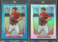 2014 BOWMAN CHROME - REFRACTOR + BLUE WAVE REFRACTOR - WYATT STRAHAN (RC's) SP's