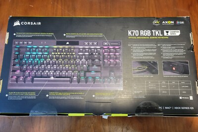 CORSAIR K70 RGB TKL Optical Mechanical Gaming Keyboard - US English