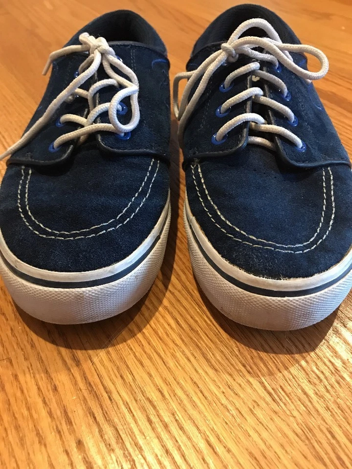 TONY HAWK Casi Nuevo Patín DENIM AZUL GAMUZA CUERO Monopatín Niños Zapatos Talla 6 Y Foto 2 de 4