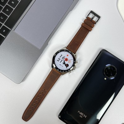 Strap Leather for Samsung Galaxy Watch 3 4 5 Pro Active2 Gear S3 Vintage Band