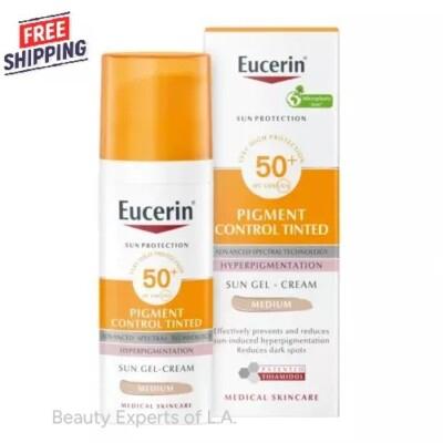 #ad #ad Eucerin Sun Pigment Control Tinted Medium Gel Cream SPF50 50ml Exp 05 2026 $24.90