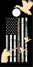 American Flag Duck Hunting Camo Cornhole Wrap Bag Toss Skin Decal Sticker