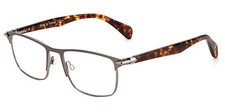 Rag  Bone Men's Matte Grey Rectangle Eyeglass Frame - RNB7046-0RIW-18