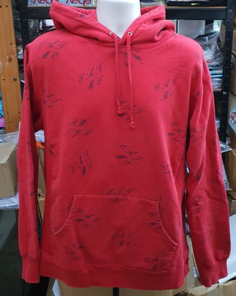 Sweat à capuche FW15 Supreme Eat Me taille XL rouge à capuche