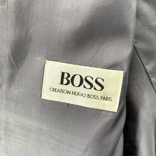 Hugo Boss Paris Blazer Men 42R Gray Red Yellow Plaid Wool Preppy Academia Career - Picture 4 of 12