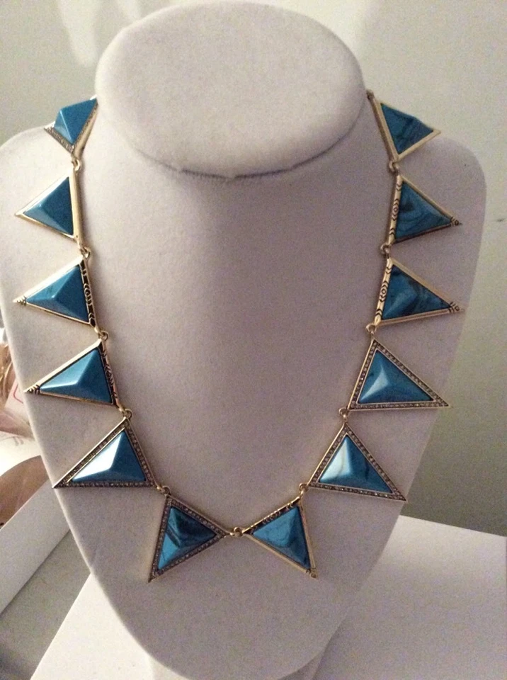 Collar House of Harlow 1960 Turquesa Triángulo $158. HH-7 Foto 4 de 4