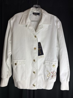 vintage Regatta by Joyce embroidered sailing yachting, Boating jacket white 12