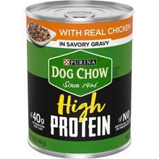 12x Purina Dog Chow High Protein Chicken Gravy Wet Canned Dog Food Pack Bulk 13o