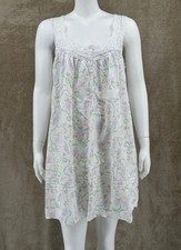 Eileen West Nightgown Women Medium White Floral Lace 100 Cotton Cottage Prairie