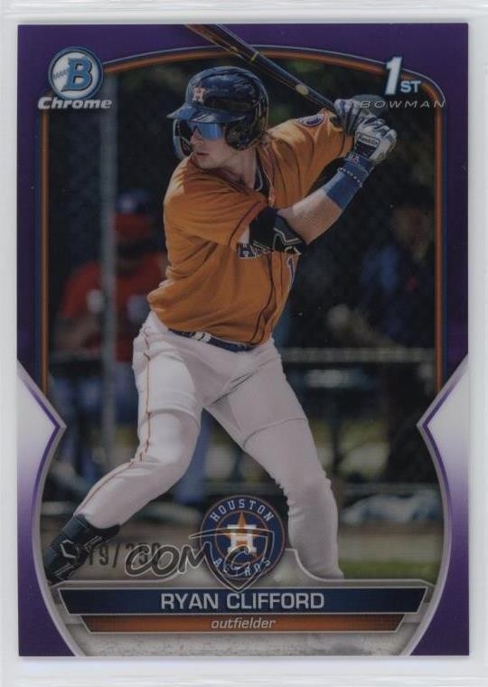 2023 Bowman Chrome Prospects Purple Refractor 219/250 Ryan Clifford #BCP-10 08kw
