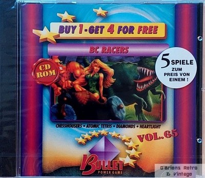 BC Racers - PC CD-ROM - Bullet Power Vol. 65 - New & Sealed - DOS Retro Racing