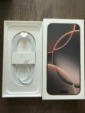 Apple iPhone 16 Pro Max OEM Empty Box Desert Titanium WITH Original USB-C Cable