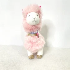 FAO Schwarz Plush Llama 2018 Histoire D'Ours 9" Pink White Gold Glitter