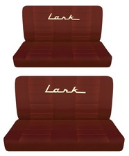 Fits 1963 Studebaker Lark 4 Door Sedan Front And Rear Bench Seat Covers Maroon Fits 1963 Studebaker Lark 4 Door Sedan Front And Rear Bench Seat Covers Maroon