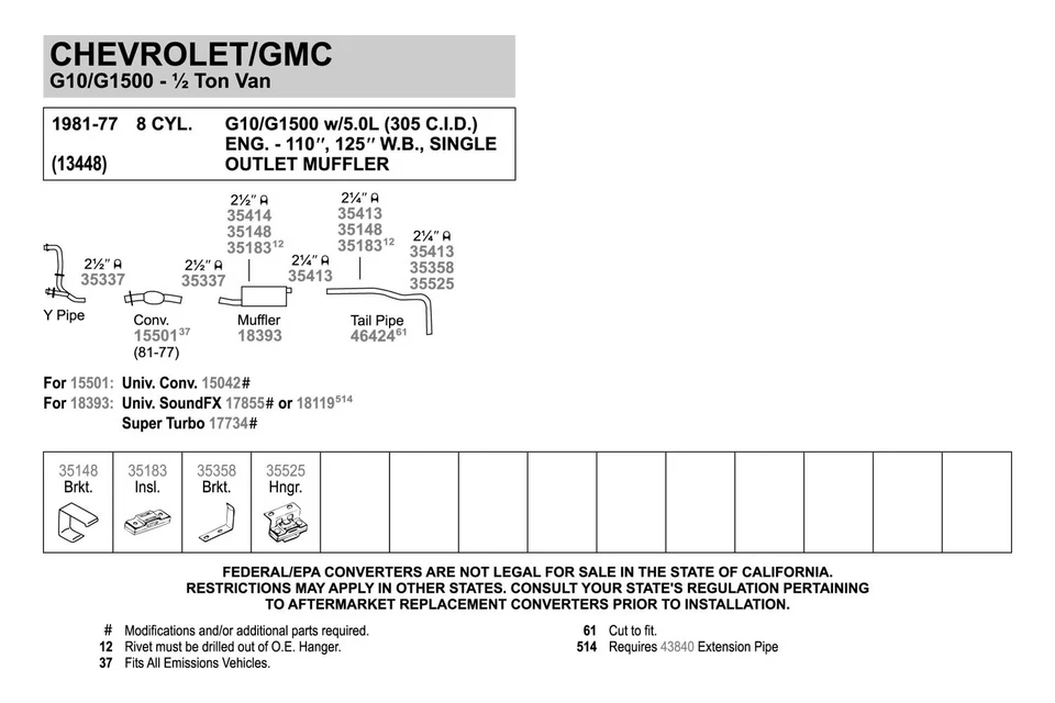 For Chevy Camaro 75-81 Walker 35183 Steel-Rubber Silver-Black Exhaust Hanger Foto 3 de 4