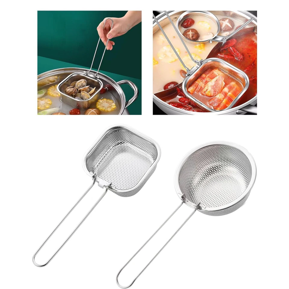 Panier à friture en acier inoxydable, passoire pour la cuisson des légumes - Photo 1/1