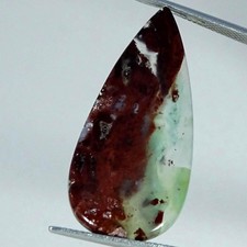16.10Cts AA Natural Aqua Chalcedony Pear Cabochon Gemstone 16X35X3MM