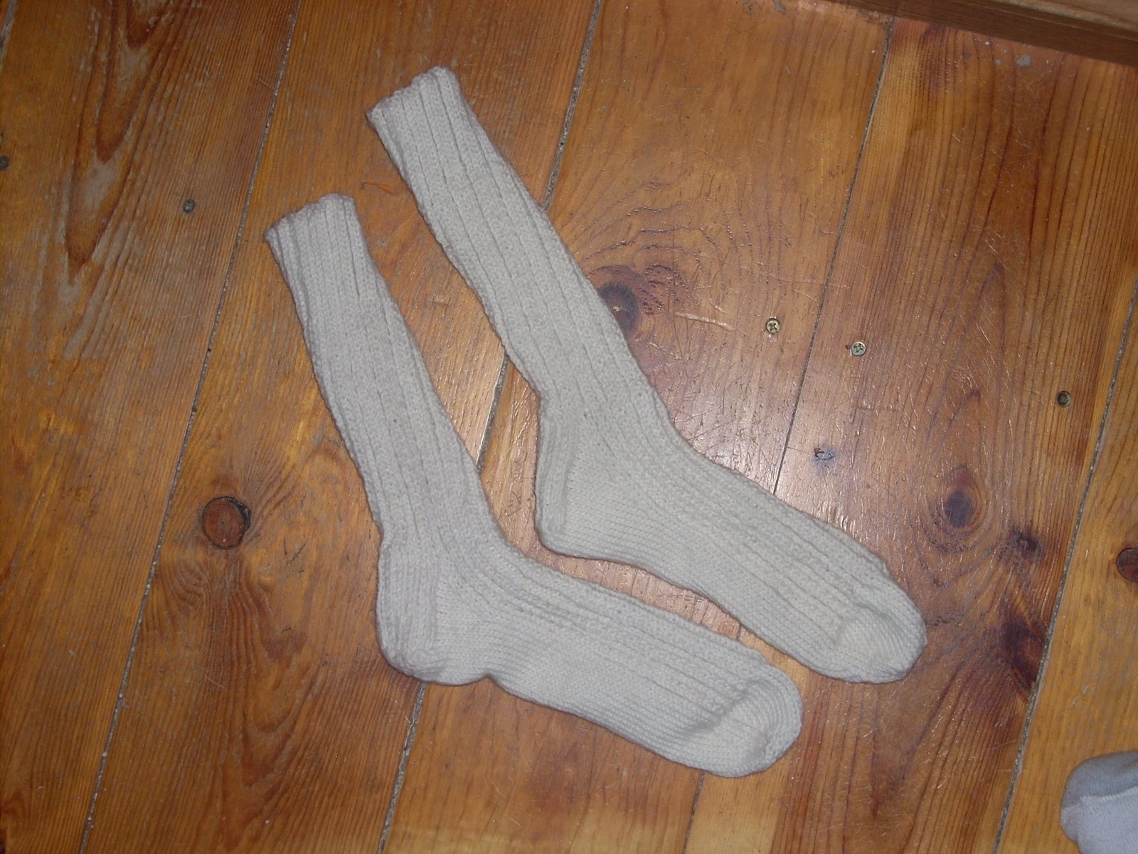 Ladies Handknit Textured Merino Wool Socks