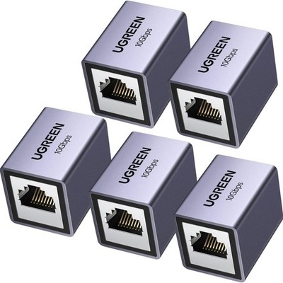 LAN Kabel Verlängerung Kupplung 10 Gigabit Cat7 Cat6 Grau