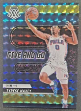 2024-25 Mosaic Tyrese Maxey Give And Go Mosaic Yellow Reactive 95/99 - 76ers