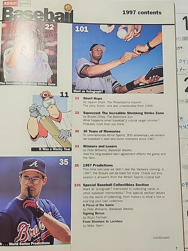 KEN CAMINITI 1997 ATHLON SPORTS BASEBALL ANNUAL PREVIEW Magazine - Image 3 of 4
