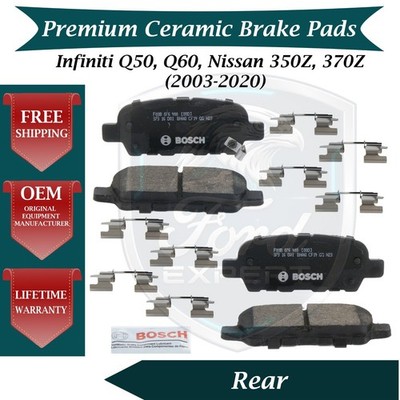 Bosch OEM Rear Ceramic Brake Pads Kit For 2003-2020 Nissan Infiniti 10 Yr Warra.