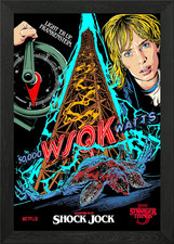 Stranger Things Shock Jock Poster Gerahmt Wandbild Poster Leinwanddruck Bild