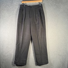 Ralph Lauren Purple Label Womens Black Wool Dress Pants Size 4 USA Made Vintage