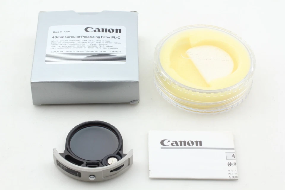 Mint in Box Canon PL-C 48mm Drop-In Circular Polarizing Filter 741 - Image 2 of 4