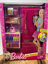 Barbie 2012 Fridge Kitchen Refrigerator Hot Pink Mattel X7937 Box Damage