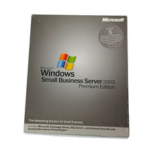 Microsoft WIndows Small Business Server 2003 Premium RETAIL NEW Sealed w/ 5 CALs