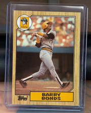 1987 Topps #320 Barry Bonds Rookie Card. rookie card picture