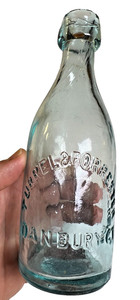 Antique 1865–1875 Turrel & Forrester Danbury Connecticut Blob Top Blobtop Bottle