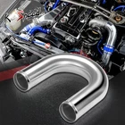 Universal 2.5" OD 180 Degree U-Bend 23.65" Straight Aluminum Intercooler Pipe