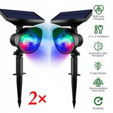 2 Laser Light Outdoor Waterproof Solar Power Star Light Projector Xmas Christmas