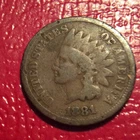 1881 INDIAN HEAD CENT SEMI KEY C-71 LOWER GRADE    FREE SHIPPING