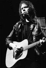 Neil Young vocal-guitar performs at the Muziektheater in Amsterdam- Old Photo