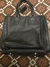 Image of UGG Ellison Black Leather Faux Tote Bag Large Prestine Condition