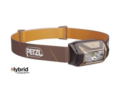 Petzl Tikka Hybrid Concept Headlamp 350 Lumens Brown Brand New In Box
